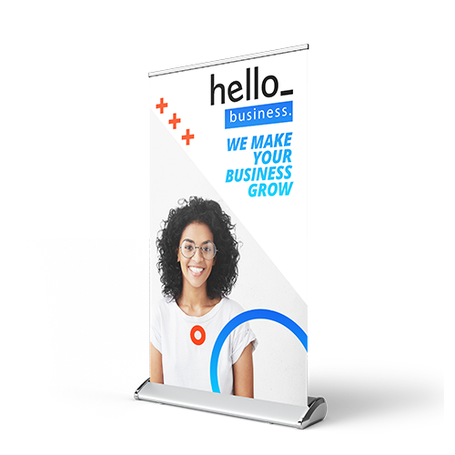 Mini roll-up banners