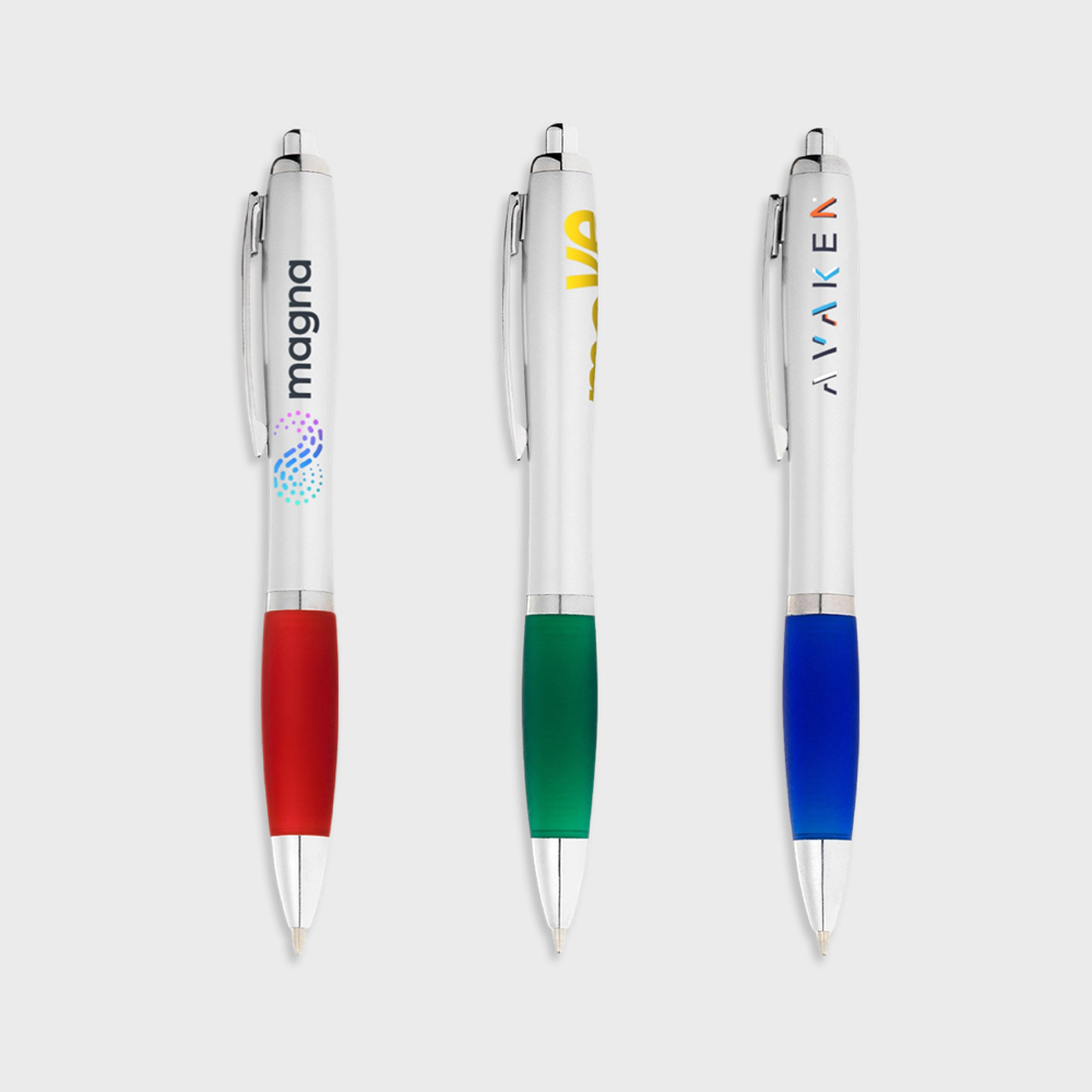 Nash pen zilver met gekleurde grip